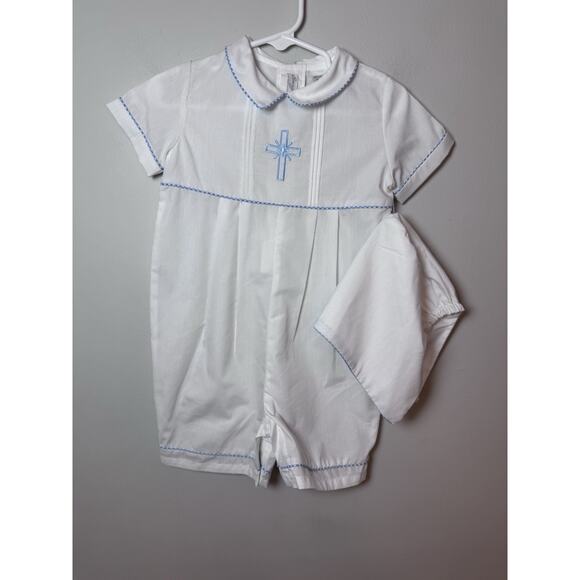 Carriage Boutique Embroidered Christening Romper & Bonnet Set 18 Months NEW $54 - Picture 14 of 14